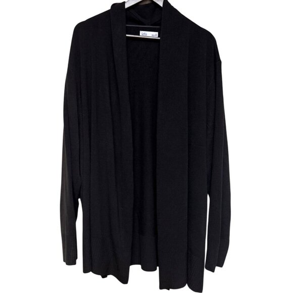NEW Croft & Barrow Women's Sweater Black Open Front Cardigan SOFT Plus Size 4X - Picture 1 of 10